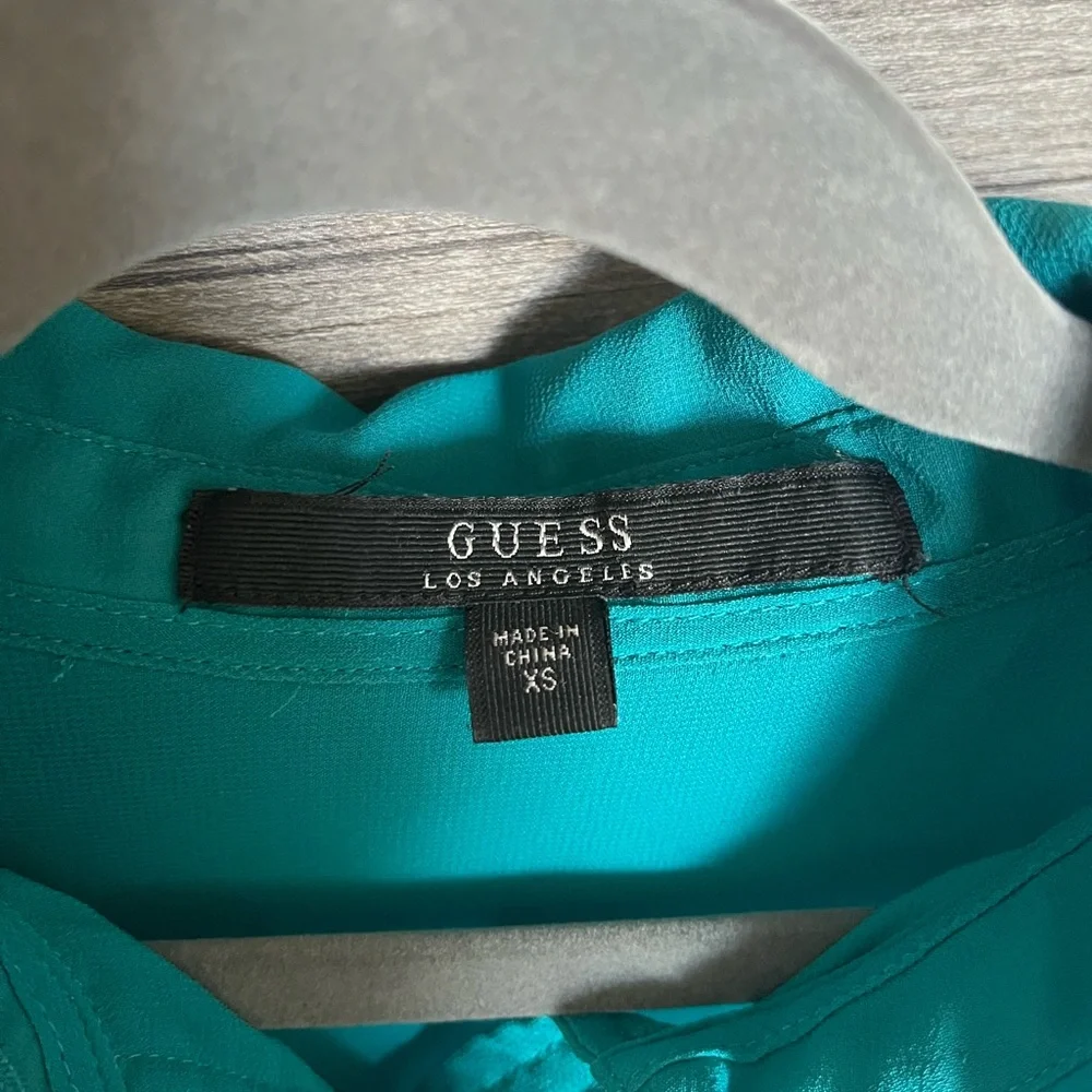 GUESS Green Dress Shirt - XS - Picture 3 of 3
